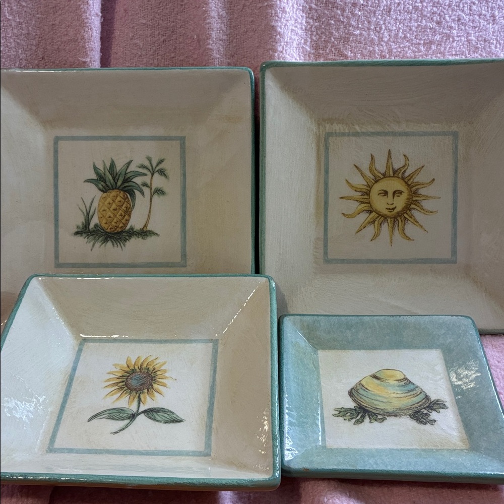 Williams Sonoma Verano Tile 4-Piece Serving Set for Appetizers